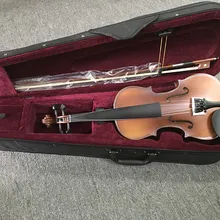 Цена по прейскуранту завода твердая резная ель Топ Пламя клен 1/2 для начинающих скрипки с чехлом и бантом