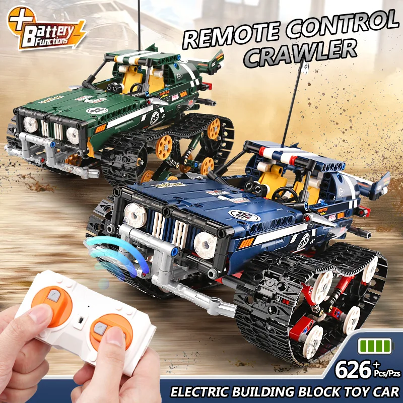 Yeshin 13025 13026 Remote Control Car The Legoing 20011 Blue and Green Off-road Vehicles Set Building Blocks Bricks Kid Car Toys