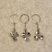 Креативный вращающийся пропеллер из металлического сплава, брелок для автомобиля, брелок для снятия стресса, вентилятор, ветряная мельница, брелок, автомобильные аксессуары