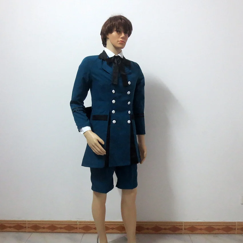 Черный Дворецкий куросицудзи Ciel Phantomhive Косплэй костюм emboitement Себастьяне аристократический фон для фотосъемки Косплэй костюм