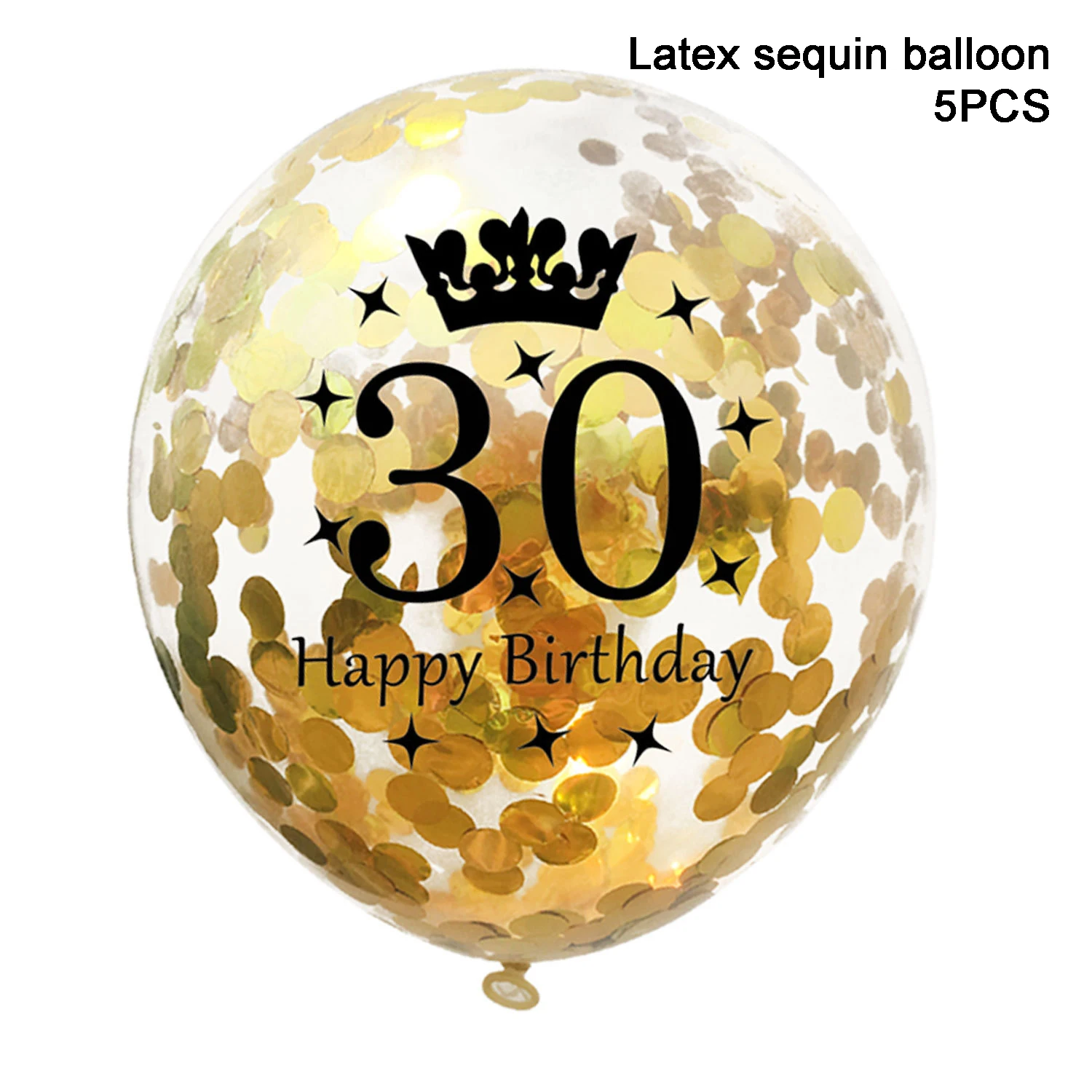 Balloon-30-5PCS 40-ой День Рождения Декор 30 лет Pecoration вечерние спиральный орнамент 60th День Рождения Латекс блесток воздушный шар вечерние украшения для взрослых - Цвет: Balloon-30-5PCS