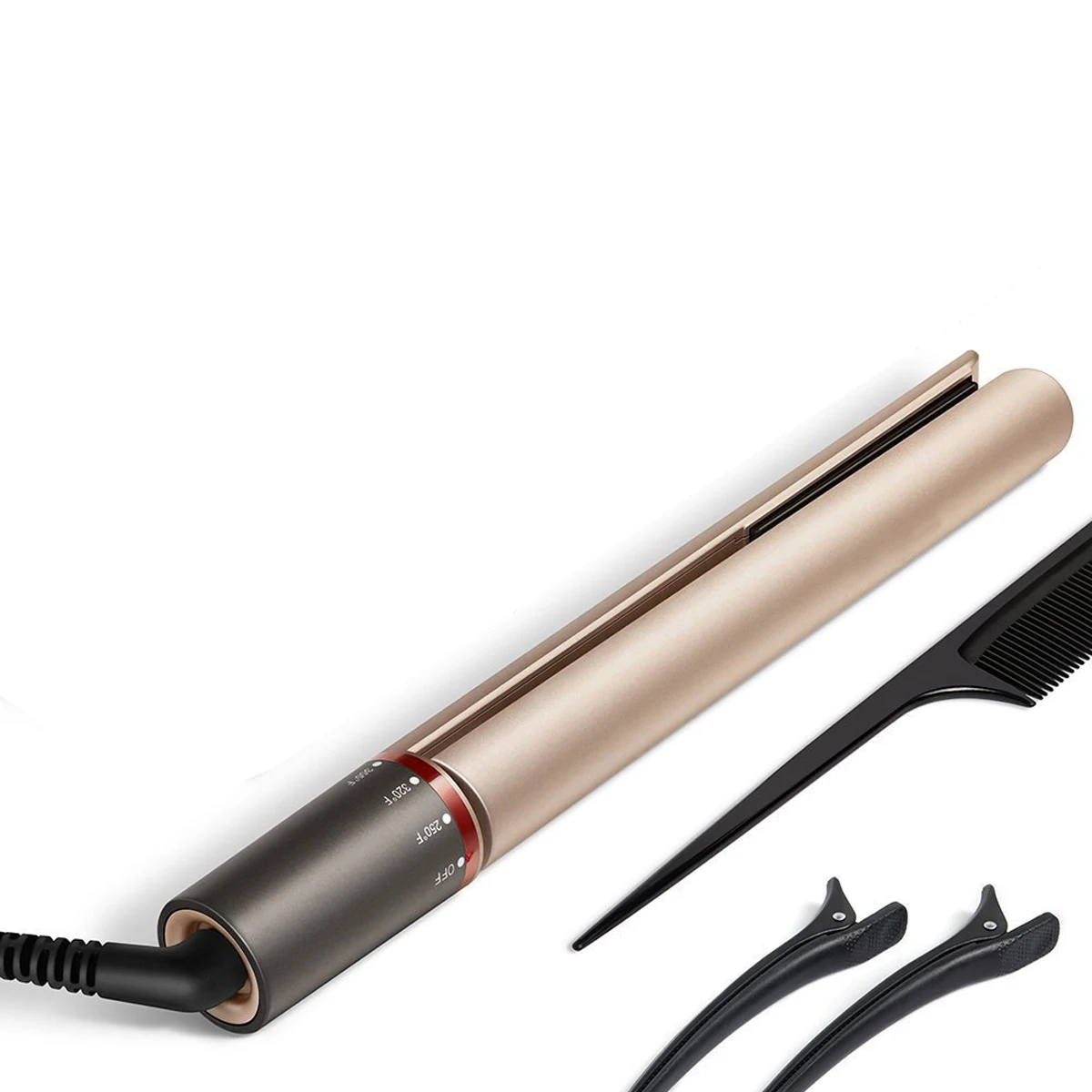 

2-IN-1 Professional Hair Curler Straightener Rotating Anti-Winding Fast Heating Tourmaline Ceramic Iron Hair Styling Tool Set