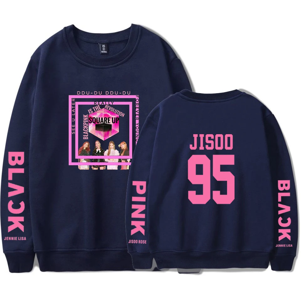 Blackpink k поп Повседневная монолитным Толстовка Для женщин хип-хоп мода высокое качество Для женщин толстовки и олимпийки известных поп