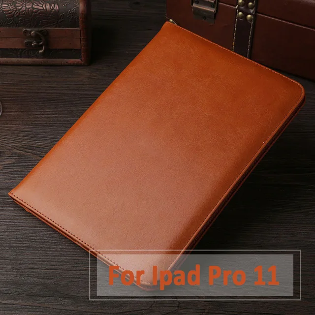 2018 pro 11-Brown Для ipad pro 9,7 10,5 чехол внутренний слот для карт с логотипом apple для ipad pro 11 чехол из искусственной кожи портфель Магнитный чехол - Цвет: 2018 pro 11-Brown