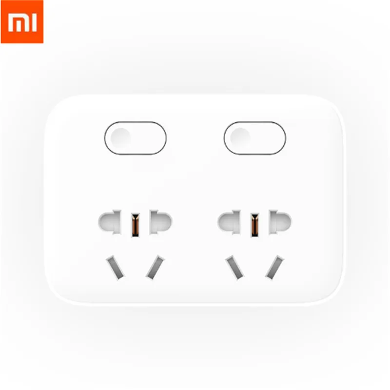 Xiaomi power Strip 2 розетки 2 отдельных переключателя конвертер портативный штекер дорожный адаптер для домашнего офиса 5 в 2 а быстрый