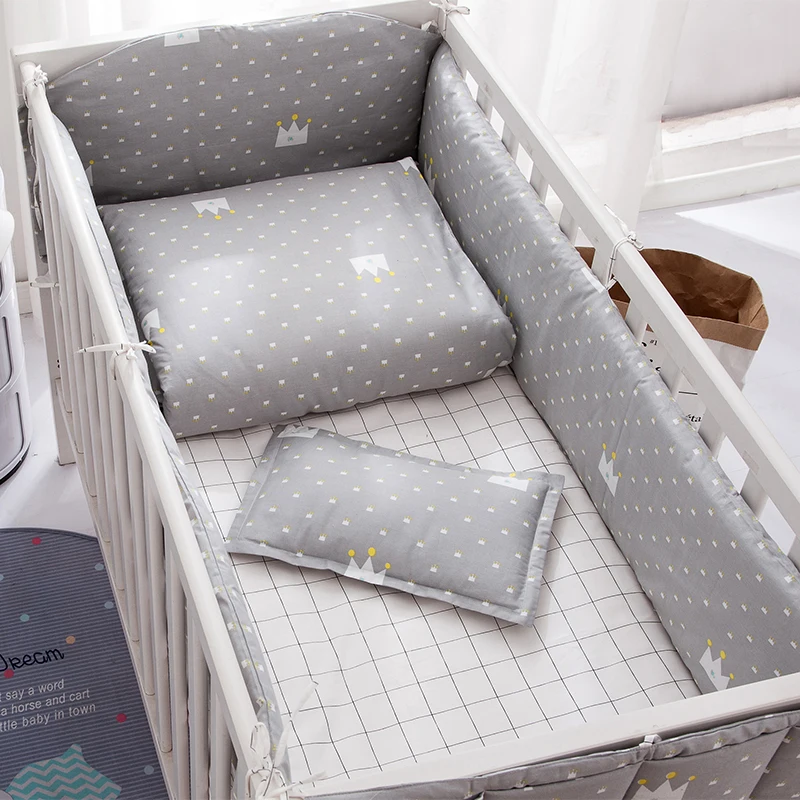 Buy Grey Unisex Baby Crib bumpers kit Cotton Baby