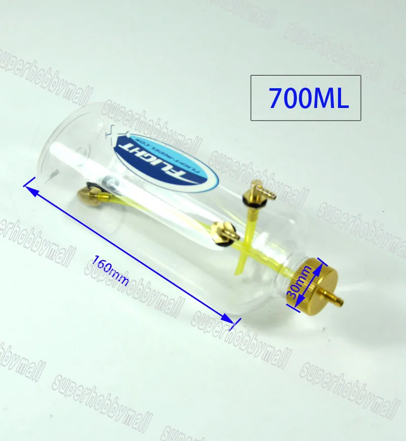 

1pcs 700ml Updated Version Transparent Plastic Fuel Tank For Gas RC Airplane