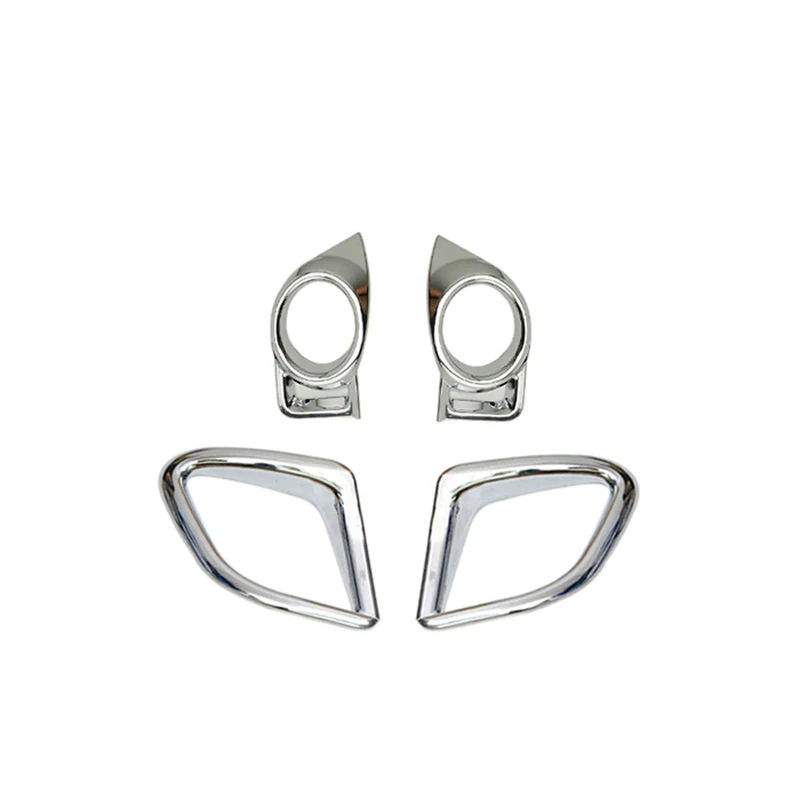 Car Styling ABS Chrome Exterior Front And Rear Fog Light Lamp Cover Trims Decoration 4Pcs For Toyota Highlander 2015 Auto Parts Car Styling ABS Chrome Exterior Front And Rear Fog Light Lamp Cover Trims Decoration 4Pcs For Toyota Highlander 2015 Auto Parts