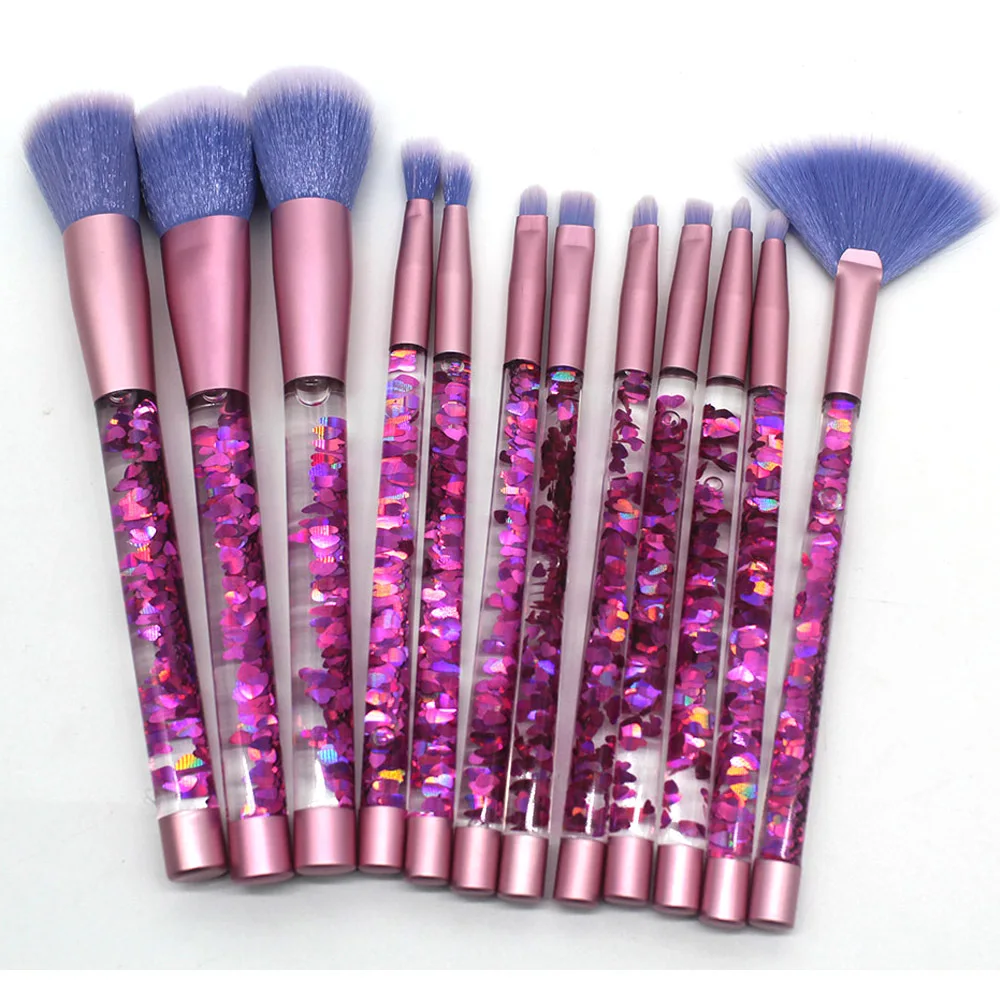 New Liquid Glitter Crystal Makeup Brush Set 12pcs Diamond Professional Brushes Concealer Make Up New Liquid Glitter Crystal Makeup Brush Set 12pcs Diamond Professional Brushes Concealer Make Up