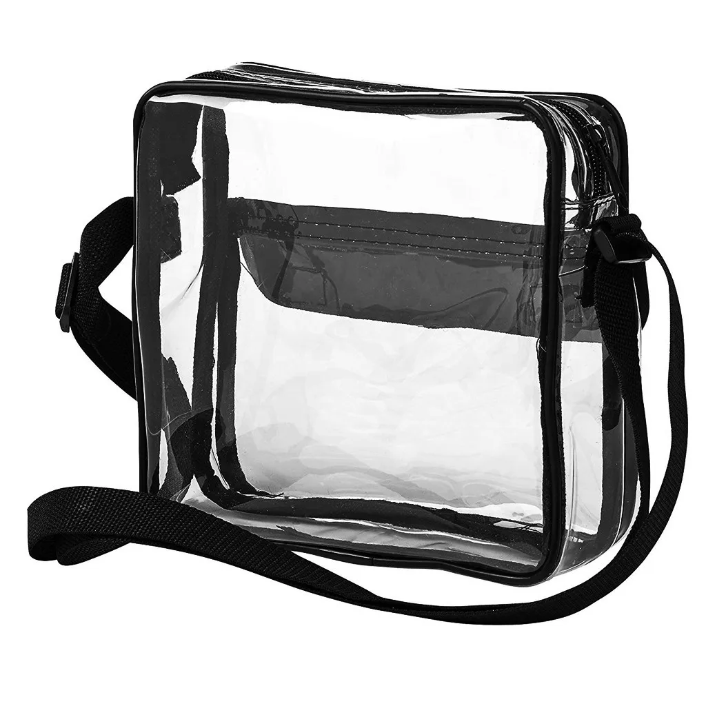 

Causual PVC Transparent Clear Woman Crossbody Bags Shoulder Bag Handbag Jelly Small Phone Bags with Card Holder Wide Flap#g5