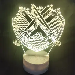 Легенда о Зельде 3D акриловая лампа на стол светодиодный ночник сенсорный 7 цветов Изменение вечерние декоративный свет подарок для ребенка