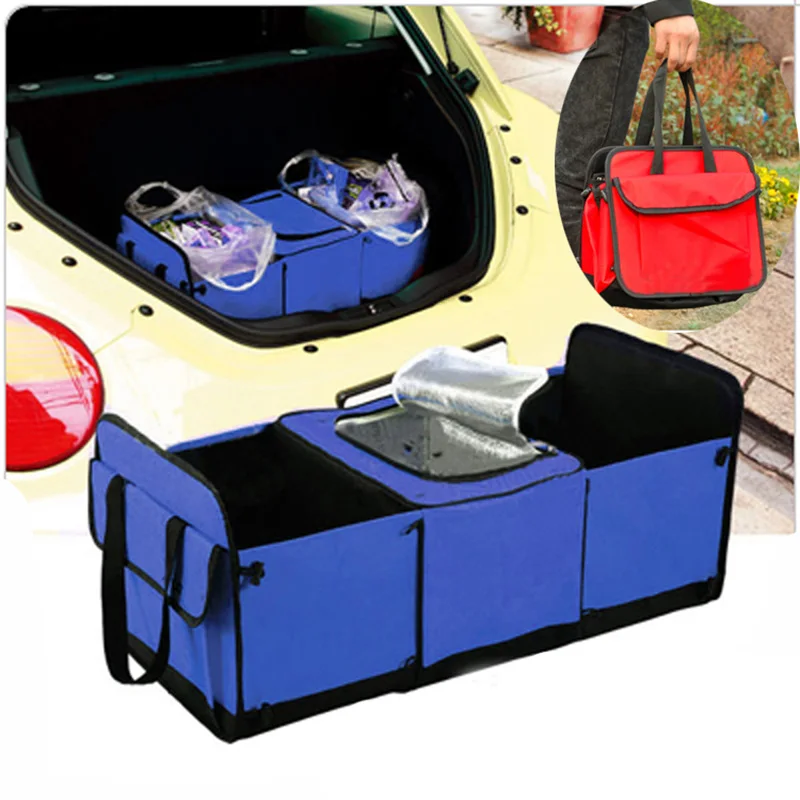 Car Organizer Trunk Durable Car Back Folding Portable Storage Food Box