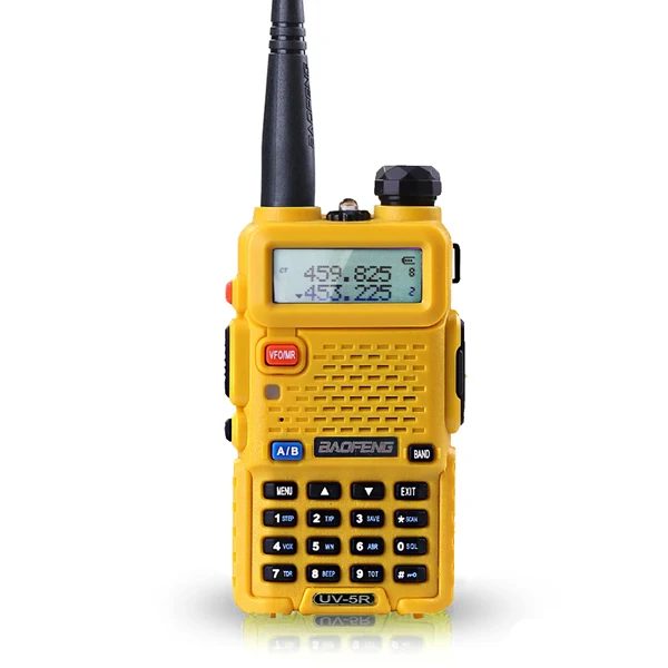 Baofeng UV-5R рация 128 Двухдиапазонная радиостанция UHF& VHF 136-174MHz& 400-520MHz pofung UV 5R охотничий портативный Радиоприемник - Цвет: 5R-Yellow