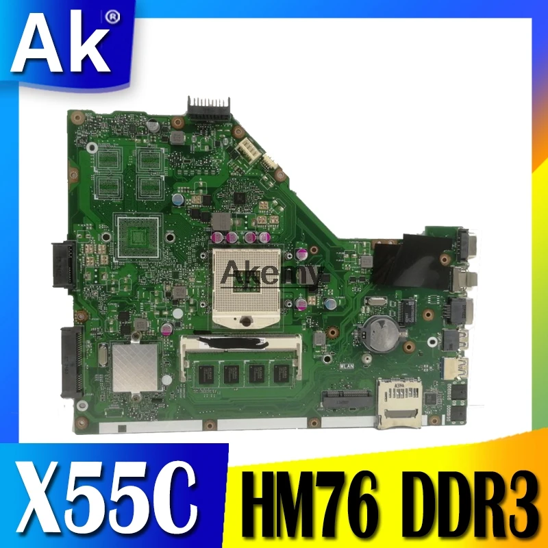AK X55C 2 Гб RAM материнская плата REV для For Asus X55VD X55V X55CR ноутбука SLJ8E HM76 DDR3 100%