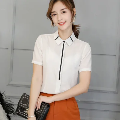 Women Summer Blouse Office Lady Wild Temperament Shirt Fashion Slim Casual Chiffon Bottoming Multi Color Diverse Shirt Clothes Women Summer Blouse Office Lady Wild Temperament Shirt Fashion Slim Casual Chiffon Bottoming Multi Color Diverse Shirt Clothes