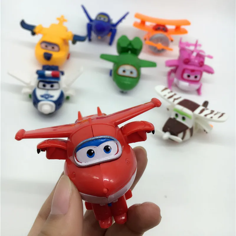 

12 styles Super Wings Mini Planes Deformation Airplane Robot Action Figures Transformation Toys action toy figures Super Wings