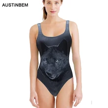 Y28, женский сексуальный купальник с принтом волка и тигра, боди, профессиональный купальник, Женский плавательный костюм для бассейна, бикини, монокини, купальники