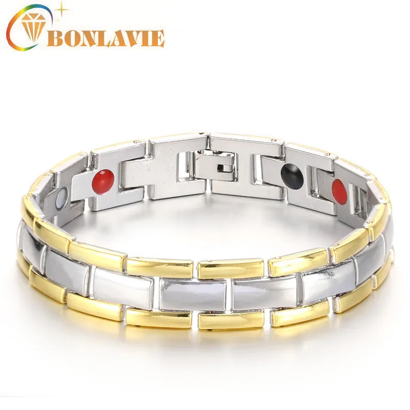 

Trendy Multilayer Gold Silver Plated Stainless Steel Charming Bracelet For Men Luxury Brand Jewellery