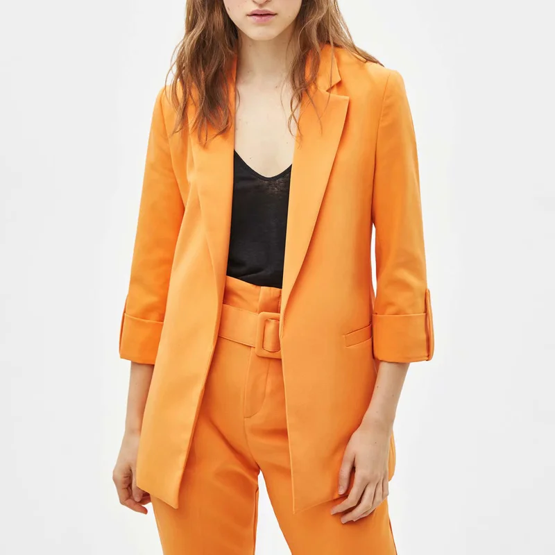 

Za 2019 Fall New Women Suit Long Sleeve Casual Coat Fall Jacket Women BM2189
