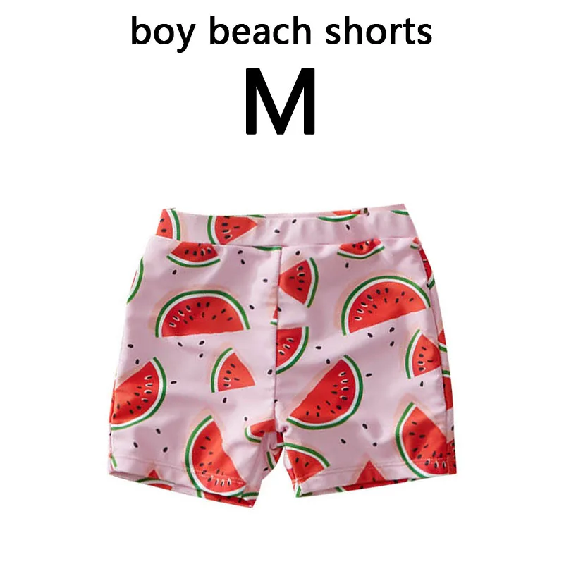 boy size M Купальник с принтом арбуза для мамы и дочки, Женский комплект бикини для девочек, летний модный купальник для мамы и меня, пляжные шорты для папы и сына - Цвет: boy size M