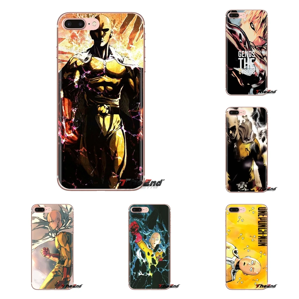 

For Xiaomi Redmi 4A S2 Note 3 3S 4 4X 5 Plus 6 7 6A Pro Pocophone F1 TPU Transparent Bag Case One Punch Man Saitama Genos InHyuk