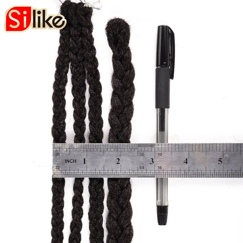 Ombre Synthtic Black Green 18 Inch Micro Crochet BOX Braids Hair Extension 24 Roots hair Braiding for Black Women by Silike