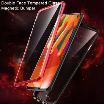 

Double Faces Dual Tempered Glass Magnetic Adsorption Case For Samsung Galaxy S10 S10e S10+ S9 S8 Plus Note 9 Metal Bumper Cover