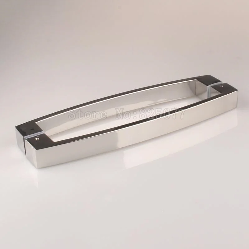 Brand New 1Pair 304 Stainless Steel Shower Door Handles Pull / Push Glass Door Handles CC:300mm