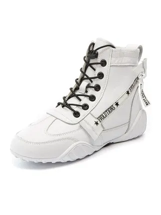 

2019 spring new small white shoes female flat bottom high to help casual wild single shoes.