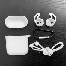Dust-proof stickers, anti-lost rope, rubber shell, hook, rubber ear, accessories set for airpods 1 2