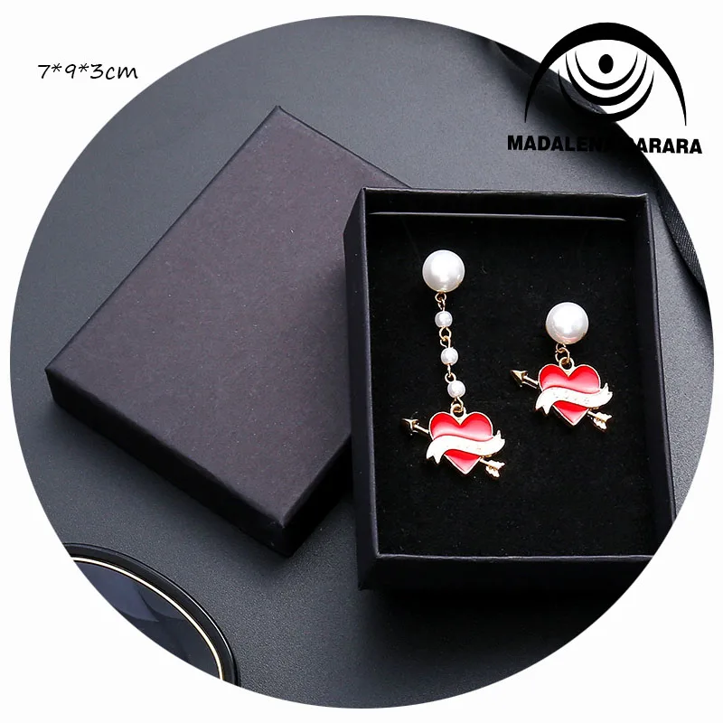 Мадалена SARARA 20 шт./лот Jewelry Box крафт Бумага черный ящик Цвет нескольких размеров для серьги браслет Цепочки и Ожерелья хранения подарочная
