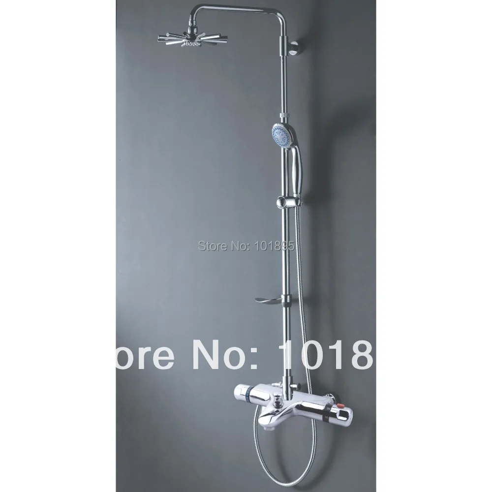 

X9021SS1 - Luxury Wall Mounted Chrome Color Brass Thermostatic Shower Faucet