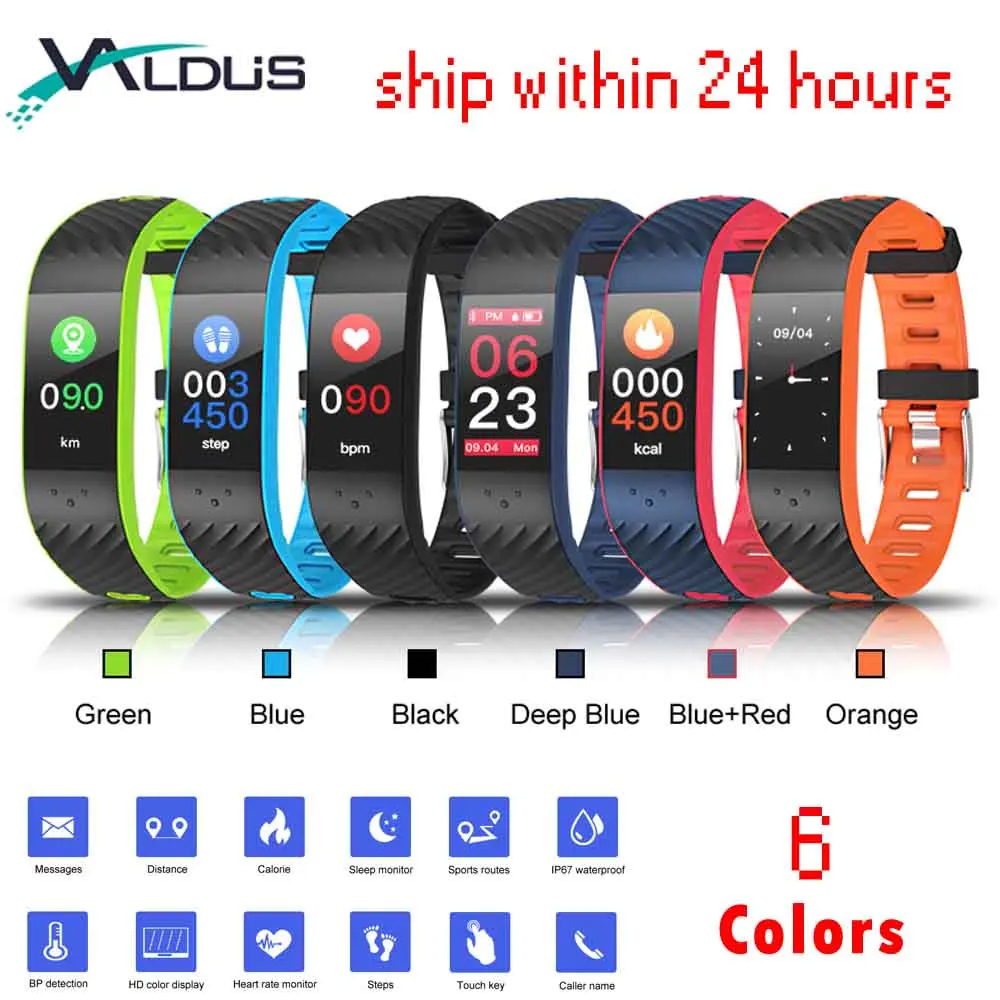 

Valdus Smart Bracelet Fitness Tracker Heart Rate Monitor Blood Pressure Smart Band Pedometer For Smartphone Phone Smartband