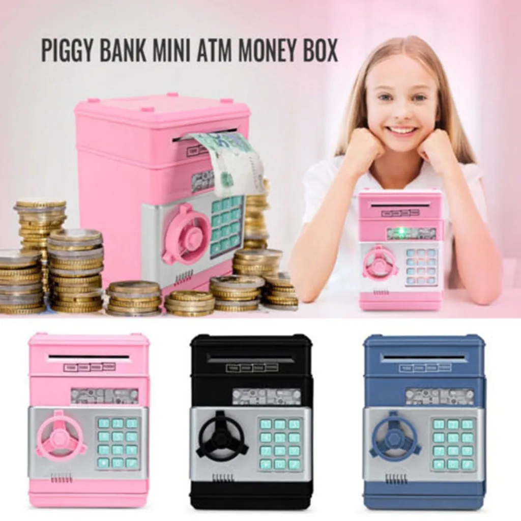 

Electronic Pig Bank ATM Password Money Box Cash Coins Saving Box ATM Bank Safe July 19 DropShipping