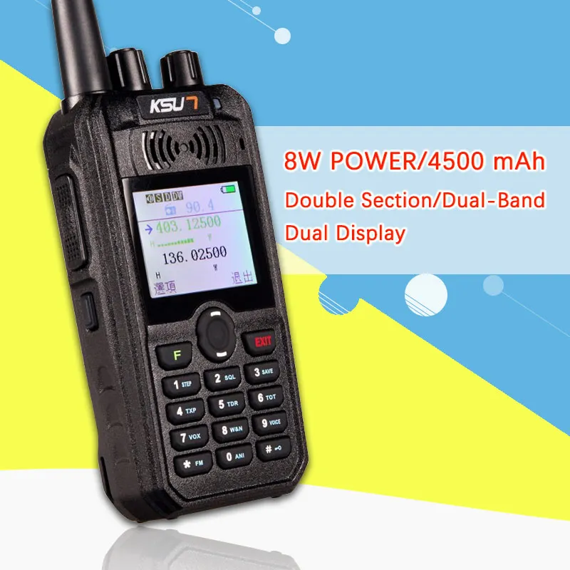 KSUN X UV5D портативная рация VHF UHF двухсторонняя радиоприемопередатчик