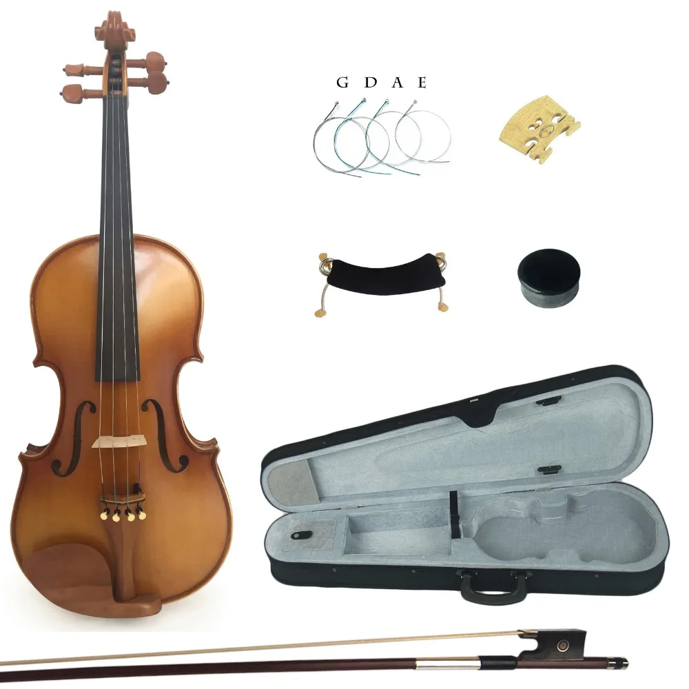 

Kinglos PJA1003 Full Size 4/4 3/4 1/2 Solid Wood Student Violin Fiddle for Children Starter Kit with Jujube Fittings