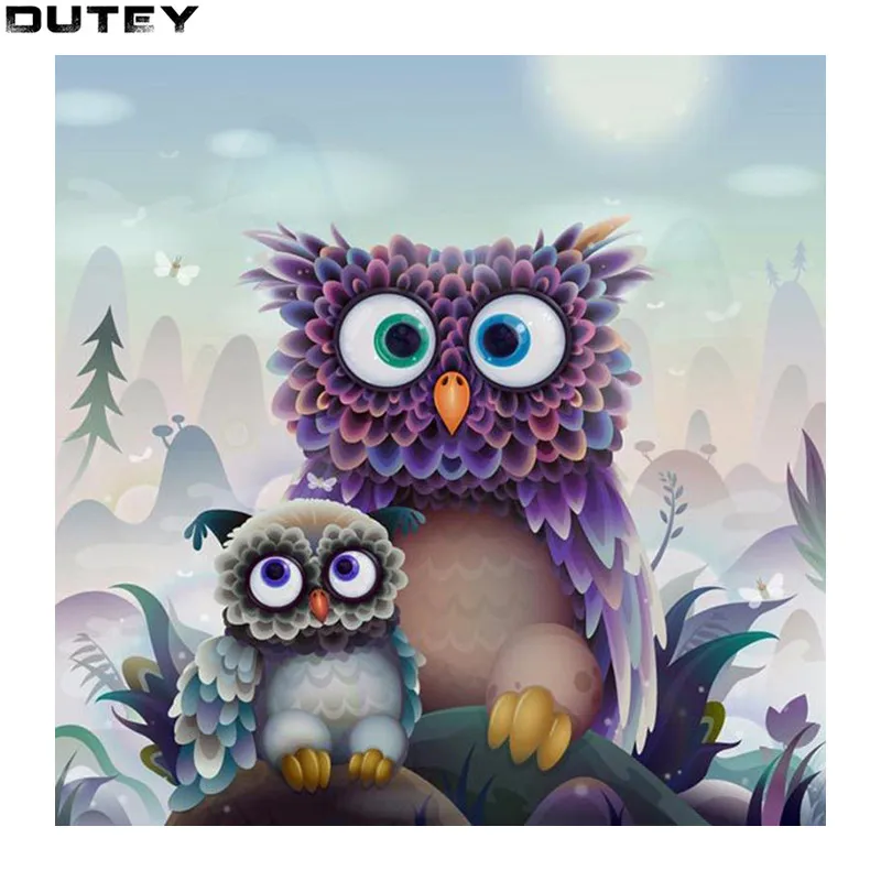 

Full Square/Round Drill 5D DIY Diamond Painting Cross Stitch cartoon owl 3D Diamond Embroidery Mosaic Rhinestone decor