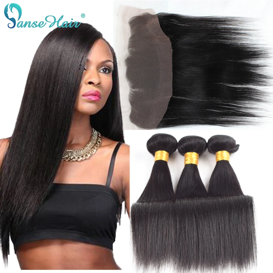 New Arrival Virgin Malaysian Straight Hair 3 Bundles With 1pc 13*4 Lace Frontal Cheap Extensions