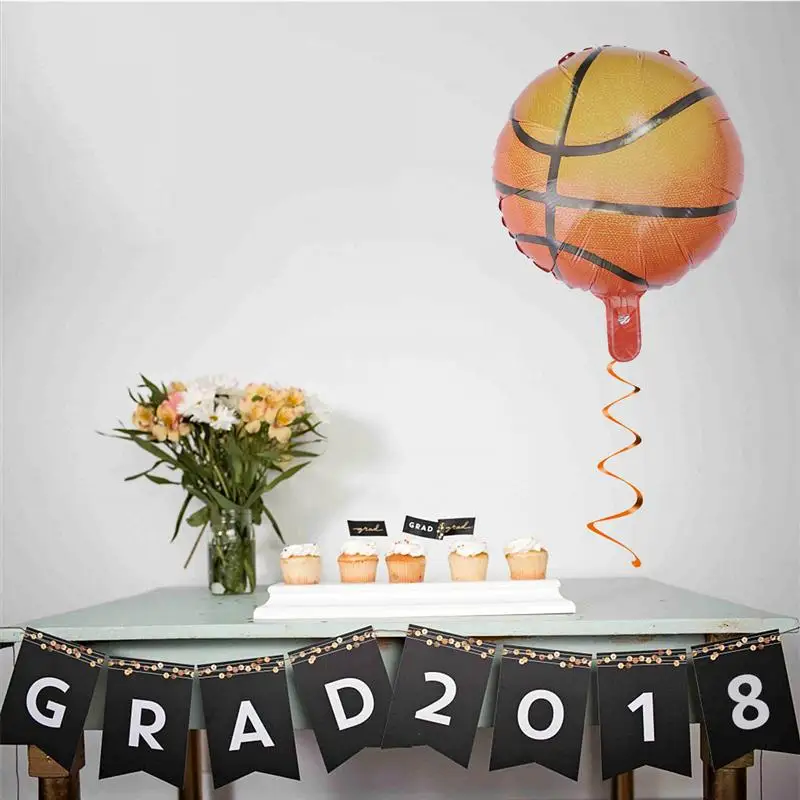 10 шт. мультипликационный баскетбольный надувной шар из алюминиевой фольги гелиевый воздушные шары для вечеринок украшения 18 дюймов