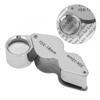 

Professional 10X 20X Dual Magnifier Portable Handheld Magnifying Glass Jewelry Watches Tool Jewelry Making Tool for Jeweler c