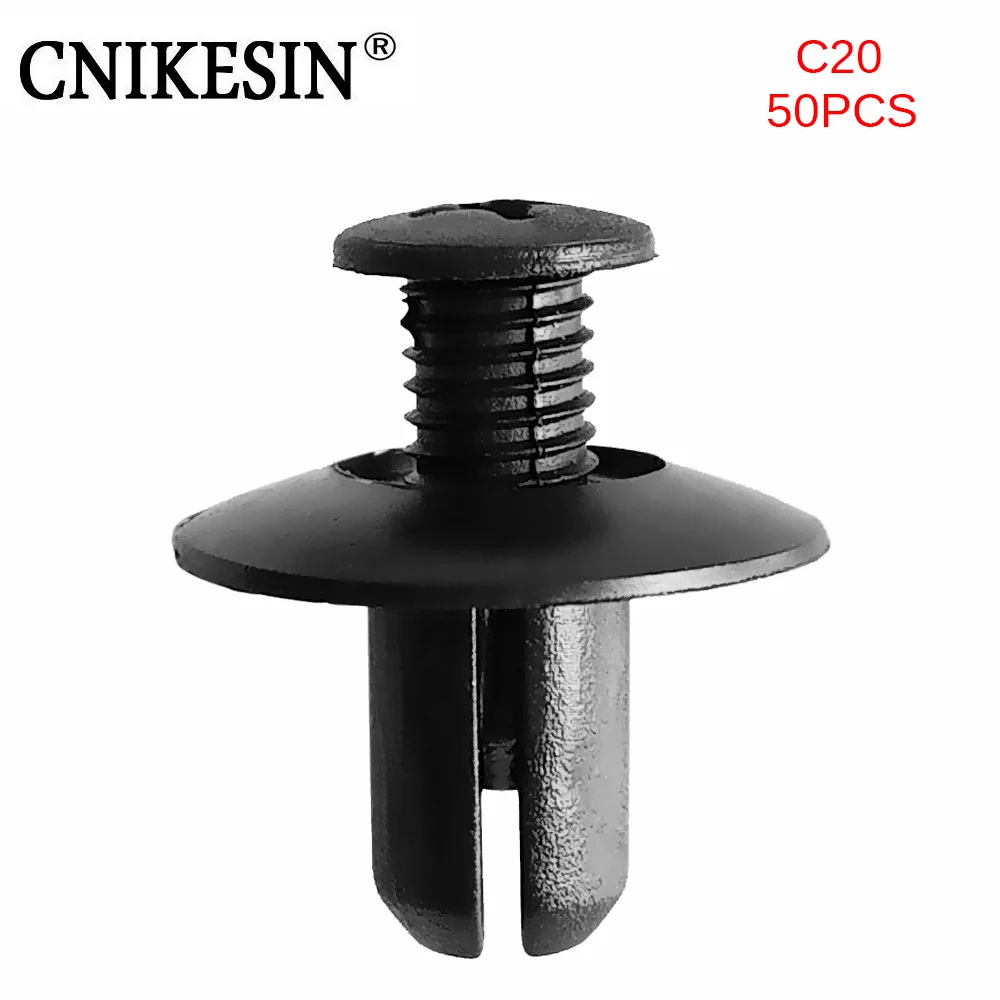 CNIKESIN 8mm Universal Plastic Fastener Rivet Screw Clips Auot Fender Bumper Retainer Clamp for