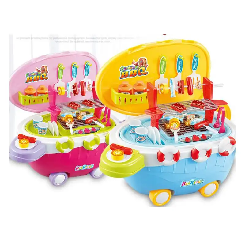 38pcs Plastic Bbq Grill Pretend Play Toy Baby Role Bbq Grill Pretend Play Toy Baby