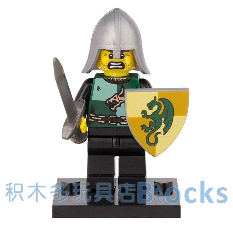 Koop Enkele Verkoop Serie Dragon Knight met Zwaard Middeleeuwse Rome Knight minifig super heroes star oorlog Bouwstenen Kids Speelgoed Geschenken