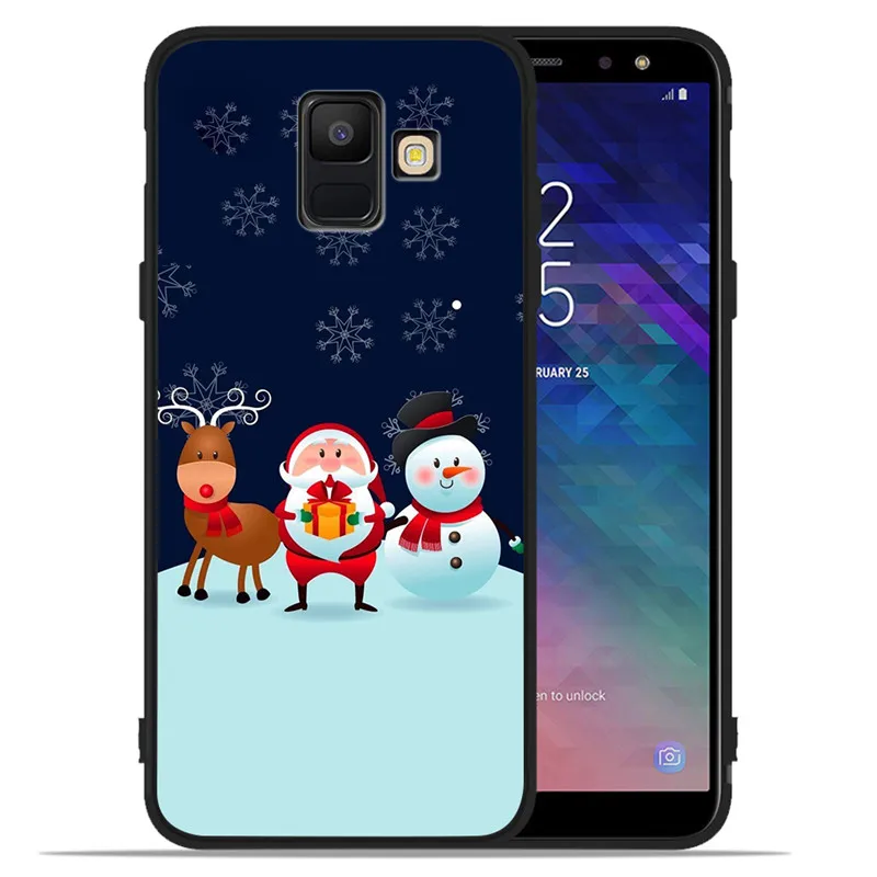 Счастливого Рождества для samsung Galaxy A9 A8 A7 A6 A5 A3 J3 J4 J5 J6 J8 плюс чехол для телефона чехол Coque Etui олень силиконовый чехол