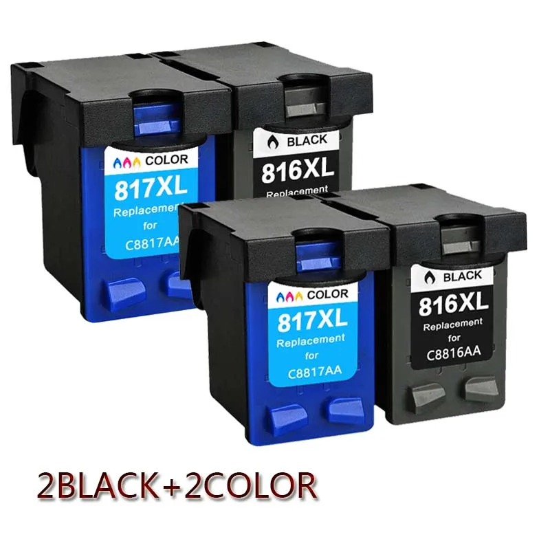 

Compatible For HP 816XL HP817 XL Ink Cartridge 816XL 817XL For HP Deskjet D1468 D2360 D2368 D2468 3538 3558 3658 Printer