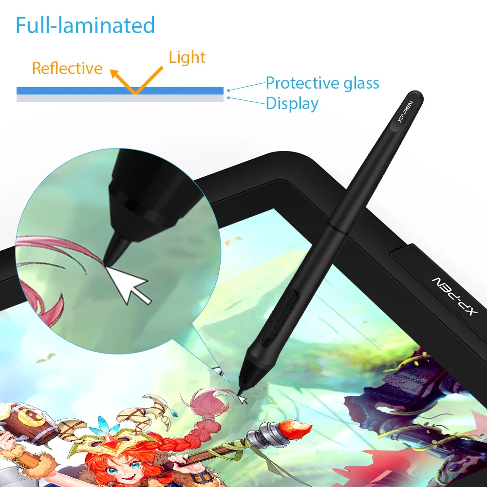 XP Pen Artist15.6 Pro графический планшет монитор цифровой красный циферблат с функцией