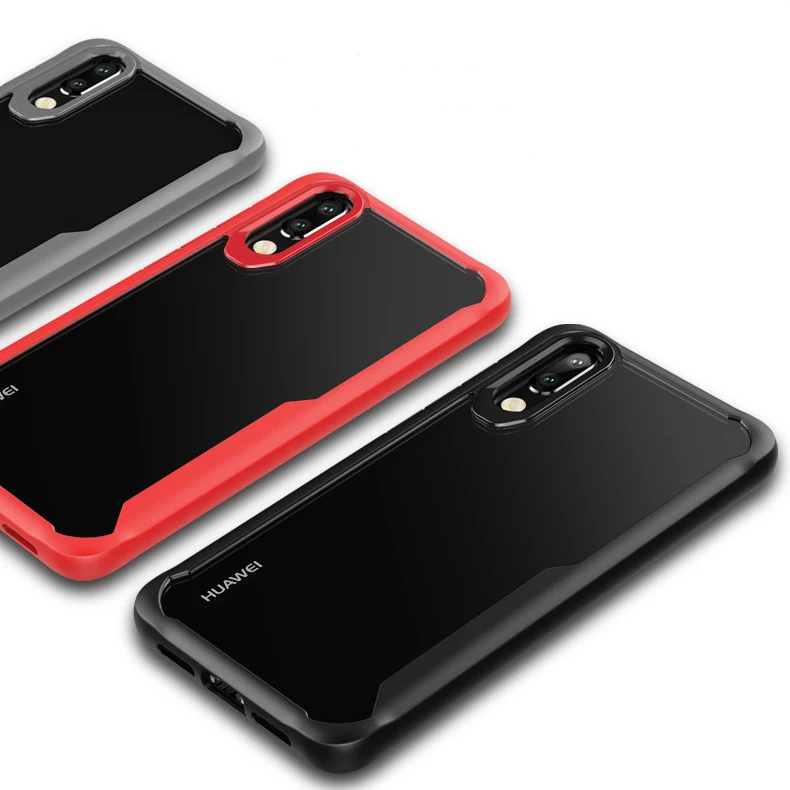 

Hot TPU PC Case For Huawei P20 Lite Flexible Bumper HD Transparent Shockproof Cover Shell For Huawei P20Lite Nova 3e Fundas Capa