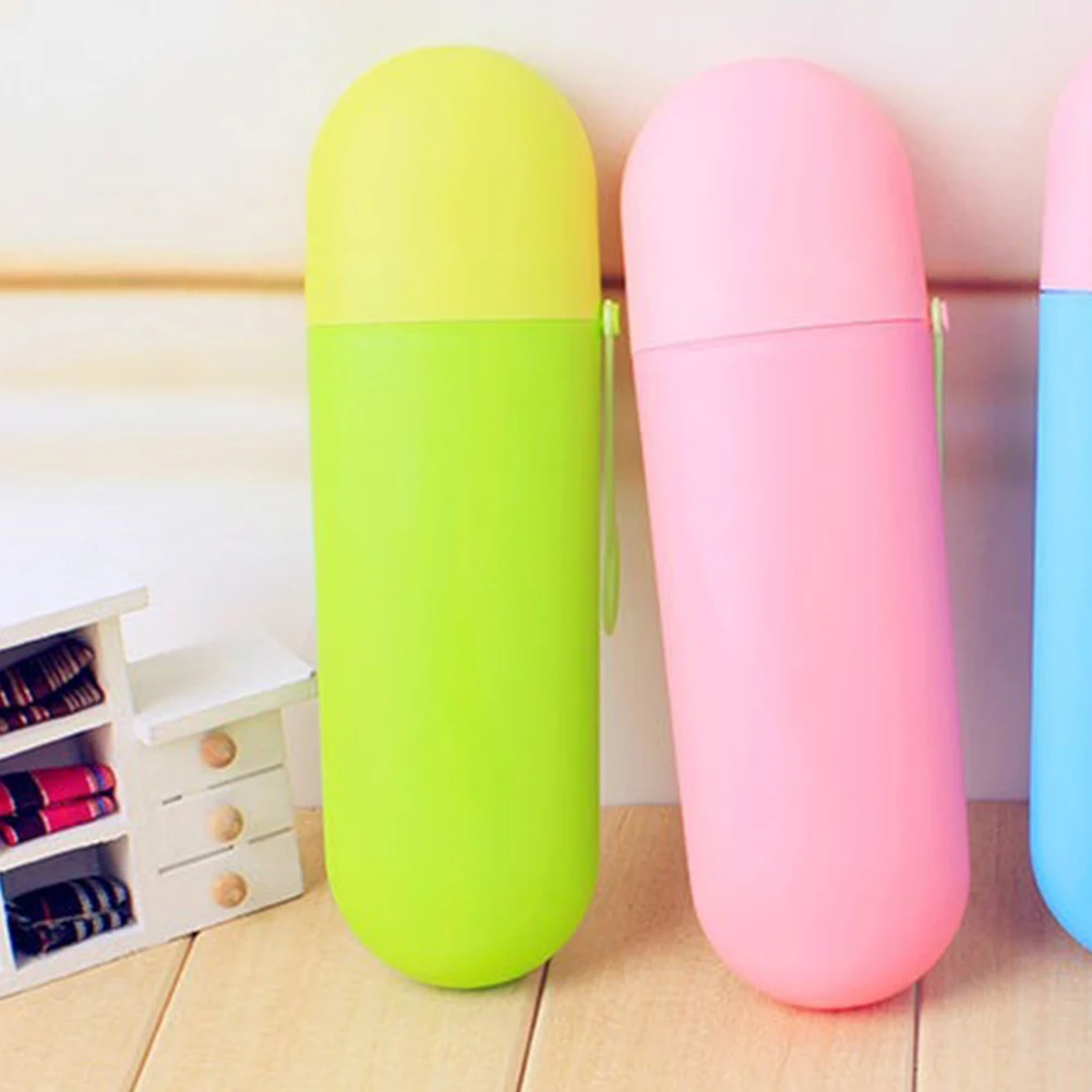 

Portable Travel Toothbrush box Cover Outdoor Travel Hiking Camping Trip toothbrush storage washable toothbrush Box Tube #0517