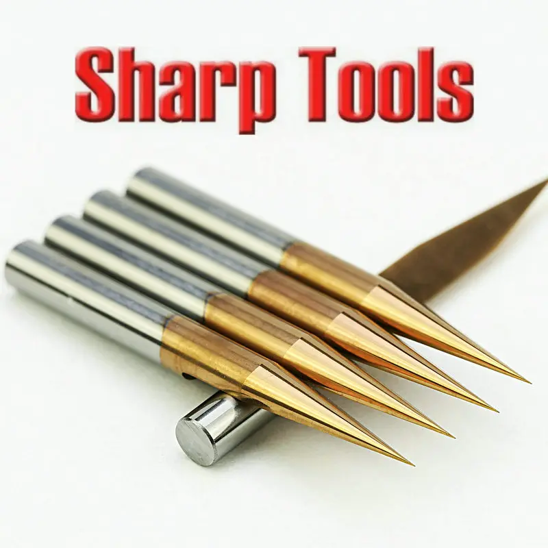 woodworking router bits V carving cnc wood cutter set