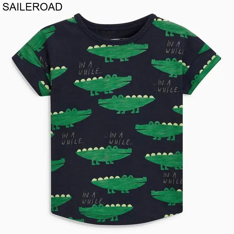 SAILEROAD/Детские футболки для мальчиков 7 лет с принтом тигра, летние футболки для детей, шорты для мальчиков хлопок - Цвет: 2701 same picture